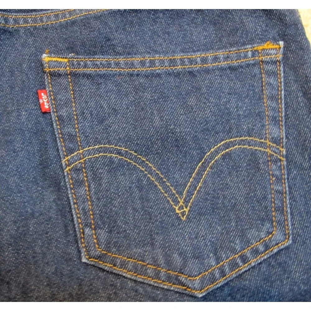 Levi's Blue 505 Regular Fit Straight Denim Dark Wash Jeans‎ Men's Size 36 x 32